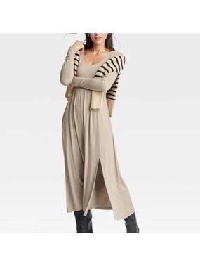 A New Day tan knit dress size XS